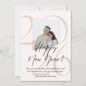 Minimalist and Aesthetic Happy New Year Photo  (正面)