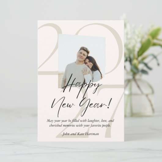 Minimalist and Aesthetic Happy New Year Photo  (スタンド正面)