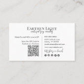 Minimalist and Modern Candle Botanical QR Code 名刺 (裏面)