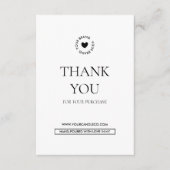 Minimalist and Modern Candle Care Card Template エンクロージャーカード (正面)