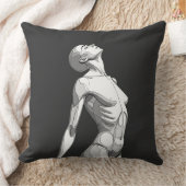 Minimalist Android Female - Modern Throw Pillow クッション (ブランケット)