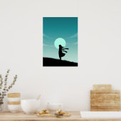 Minimalist Anime Girl ポスター (キッチン)