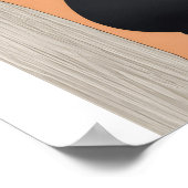 Minimalist Anime Girl Relaxing with Headphones ポスター (角)