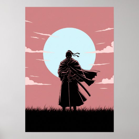 Minimalist Anime Ronin ポスター (正面)