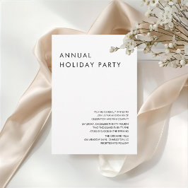 Minimalist Annual Holiday Party 招待状