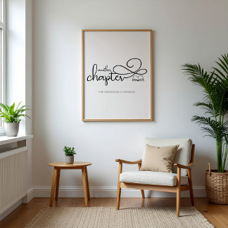 Minimalist Another Chapter Book Lover Art ポスター