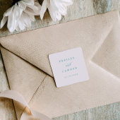 Minimalist Aqua Wedding Seals Modern Calligraphy スクエアシール