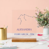 Minimalist Aquarius Constellation Acrylic Sign - P アクリルサイン (ウェディング)