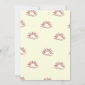 Minimalist Arch Burgundy Boho Sun Wedding 招待状 (裏面)