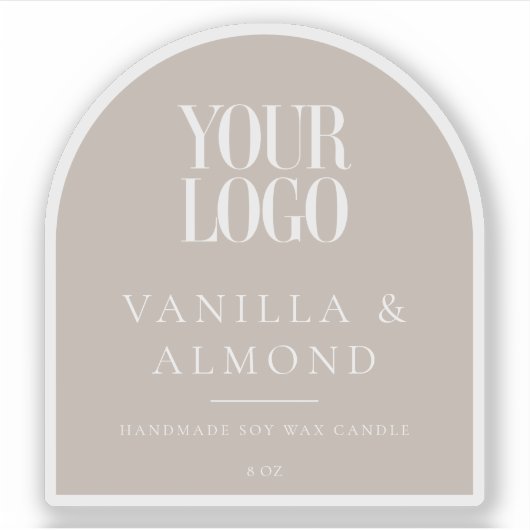 Minimalist Arch Custom Logo Candle Label シール (正面)