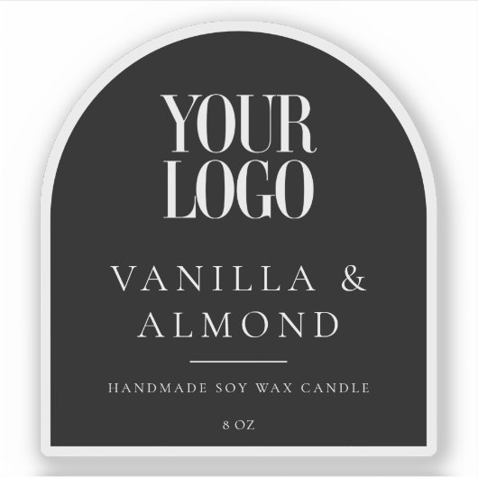 Minimalist Arch Custom Logo Candle Label シール (正面)