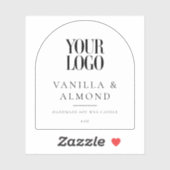 Minimalist Arch Custom Logo Candle Label シール (シート)