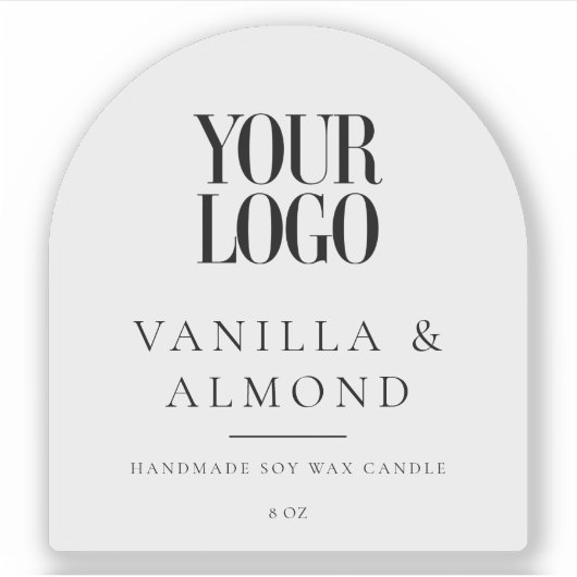 Minimalist Arch Custom Logo Candle Label シール (正面)