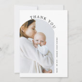 Minimalist Arch Photo Baby Shower Thank You サンキューカード (正面)