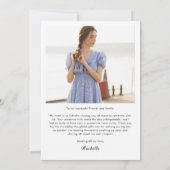 Minimalist Arch Photo Collage Graduation サンキューカード (裏面)