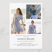 Minimalist Arch Photo Collage Graduation Party 招待状 (裏面)