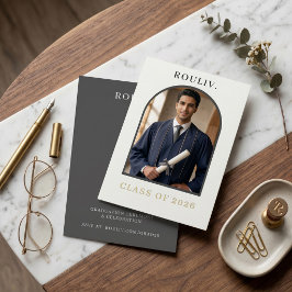Minimalist Arch Photo Graduation Invite | ROULIV 招待状