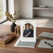 Minimalist Arch Photo Graduation | Stone Grey 招待状