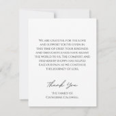 Minimalist Arch Photo Memorial Thank You Card サンキューカード (裏面)