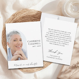 Minimalist Arch Photo Memorial Thank You Card サンキューカード
