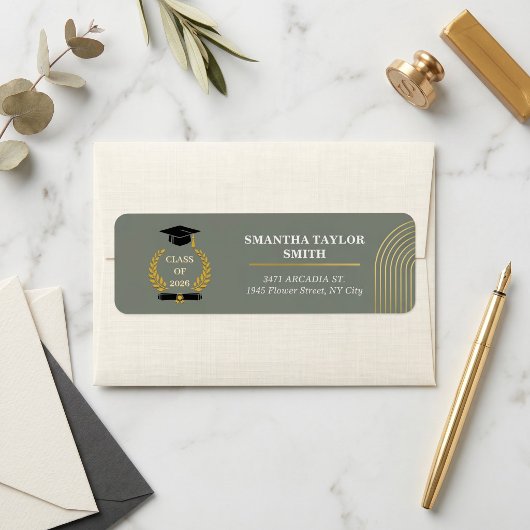 Minimalist Arch | ROULIV Sage Green Graduation  ラベル