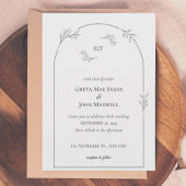 Minimalist Arch Wedding Invitation 招待状