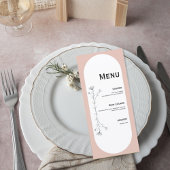 Minimalist Arch Wedding Menu Card メニュー