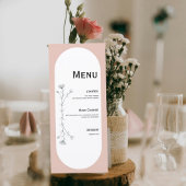 Minimalist Arch Wedding Menu Card メニュー