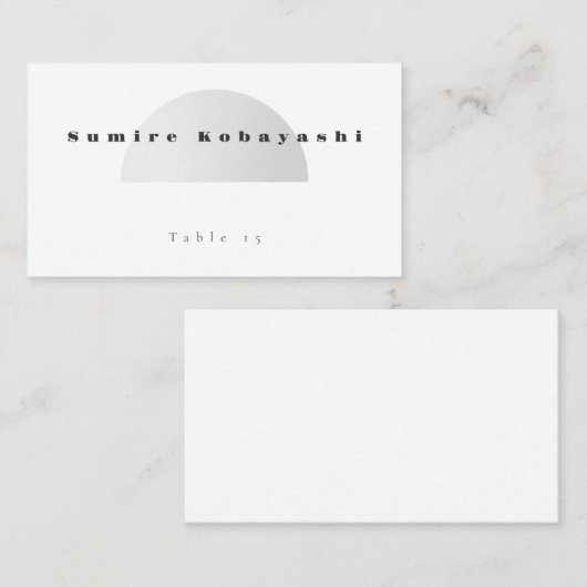 Minimalist Arch Wedding Place Card 名刺 (正面/裏面)