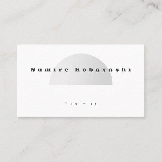 Minimalist Arch Wedding Place Card 名刺 (正面)