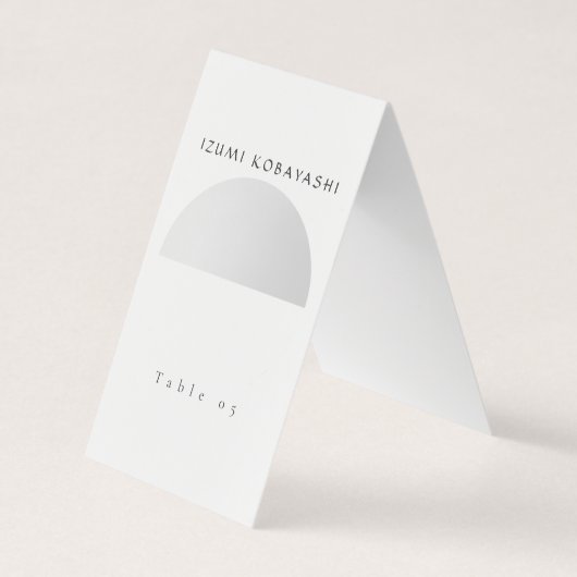 Minimalist Arch Wedding Place Card 名刺 (正面)