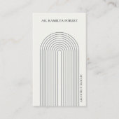 Minimalist Architectural Arch with QR Code 名刺 (正面)