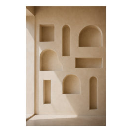 Minimalist Architectural Niches Wall Art Poster ポスター
