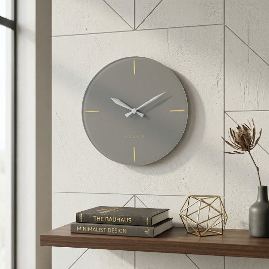 Minimalist Architectural Wall Clock - Modern  ラージ壁時計