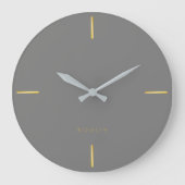 Minimalist Architectural Wall Clock - Modern  ラージ壁時計 (正面)