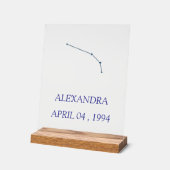 Minimalist Aries Constellation Acrylic Sign - Pers アクリルサイン (傾斜)