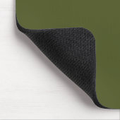 Minimalist Army Green Mouse Pad with Elegant Touch マウスパッド (コーナー)