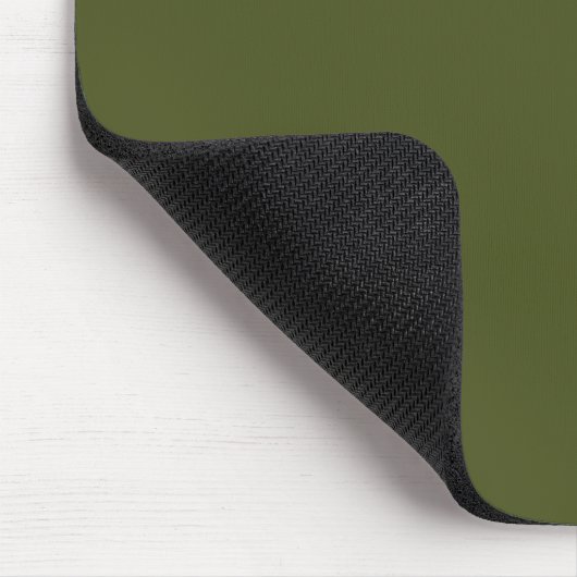 Minimalist Army Green Mouse Pad with Elegant Touch マウスパッド (コーナー)