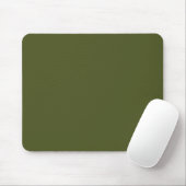 Minimalist Army Green Mouse Pad with Elegant Touch マウスパッド (マウス)