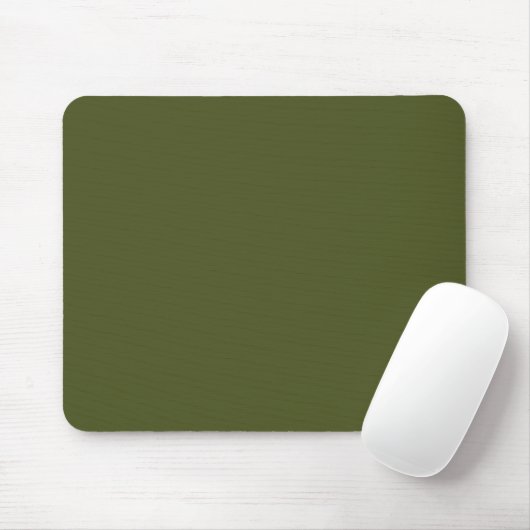 Minimalist Army Green Mouse Pad with Elegant Touch マウスパッド (マウス)