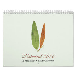 Minimalist Art Botanical 2026 Calendar カレンダー