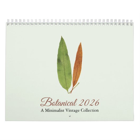 Minimalist Art Botanical 2026 Calendar カレンダー (カバー)