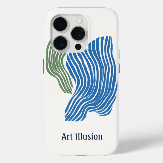 Minimalist Art of Lines in Green and Blue Case-Mate iPhoneケース (裏面)