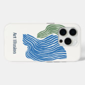 Minimalist Art of Lines in Green and Blue Case-Mate iPhoneケース (裏面 (横))