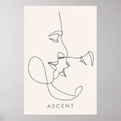 Minimalist 'ASCENT' Architectural Line Art - Moder ポスター (正面)
