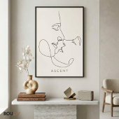 Minimalist 'ASCENT' Architectural Line Art - Moder ポスター