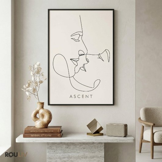 Minimalist 'ASCENT' Architectural Line Art - Moder ポスター