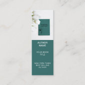 Minimalist Author Bookmark Template with Book Cove スキニー名刺 (正面)