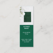 Minimalist Author Bookmark Template with Book Cove スキニー名刺 (正面)