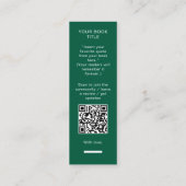 Minimalist Author Bookmark Template with Book Cove スキニー名刺 (裏面)